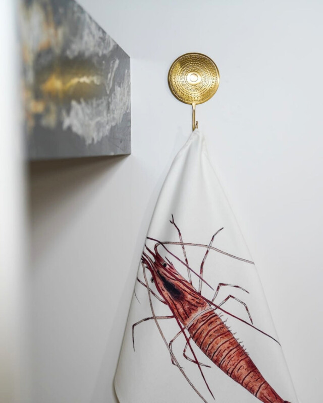 varek.illustrations - Torchon 100% coton : La Crevette