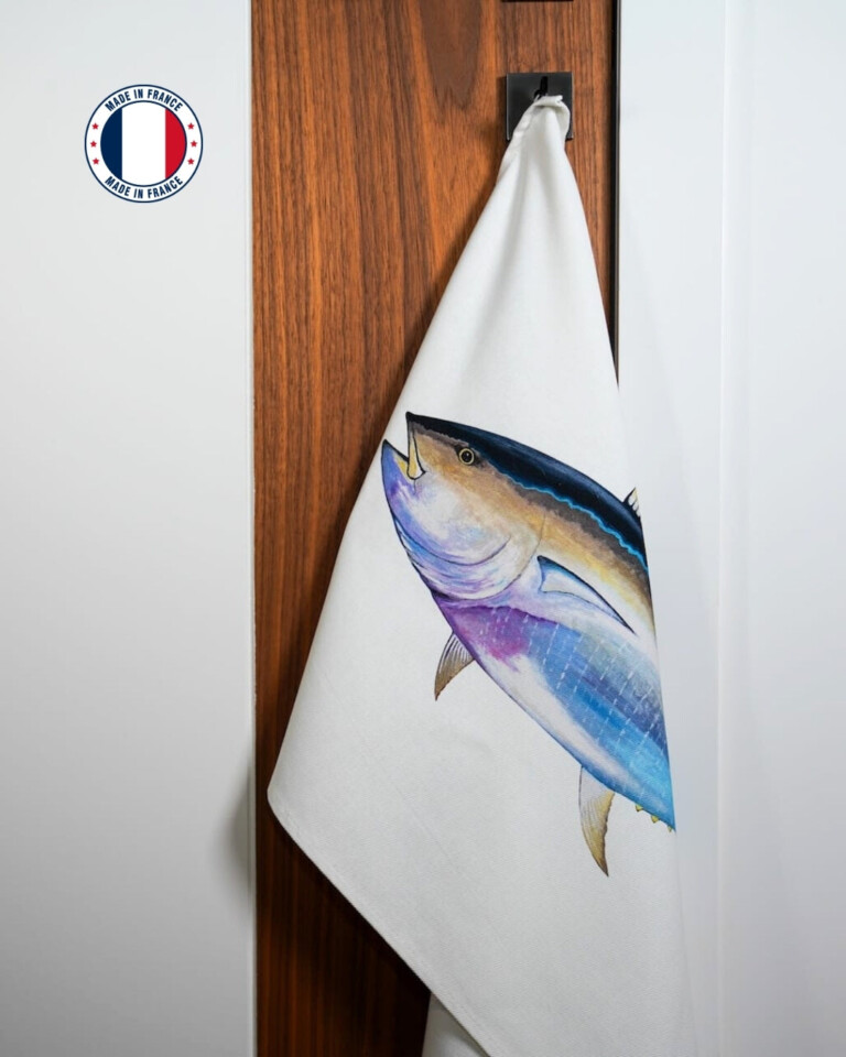 varek.illustrations - Torchon 100% coton : Le Thon Rouge