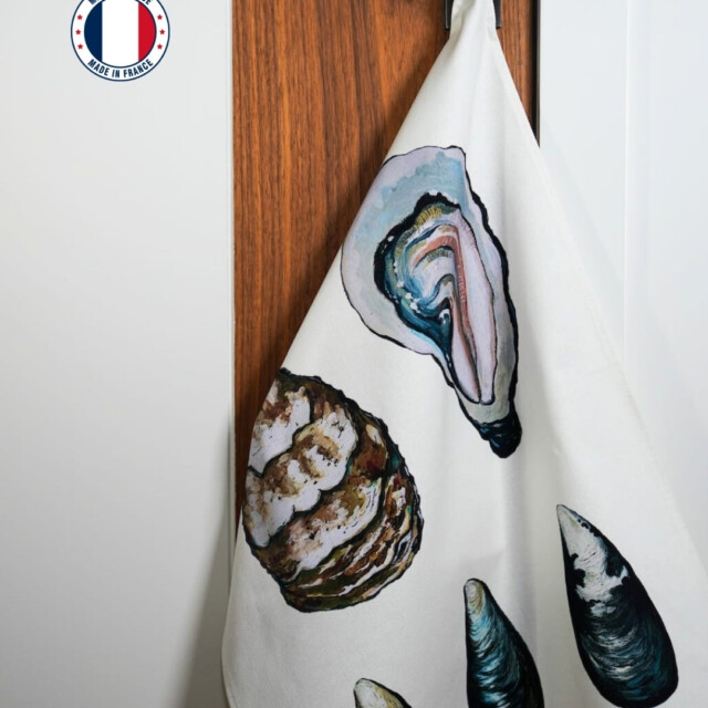 varek.illustrations - Torchon 100% coton : Les Coquillages