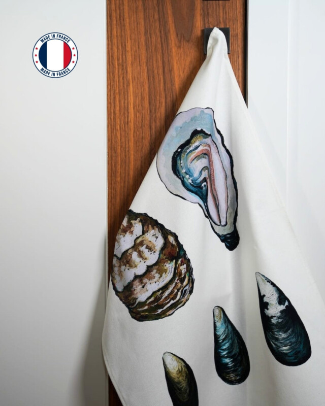 varek.illustrations - Torchon 100% coton : Les Coquillages