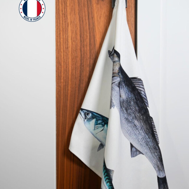 varek.illustrations - Torchon 100% coton : Le Bar et le Maquereau