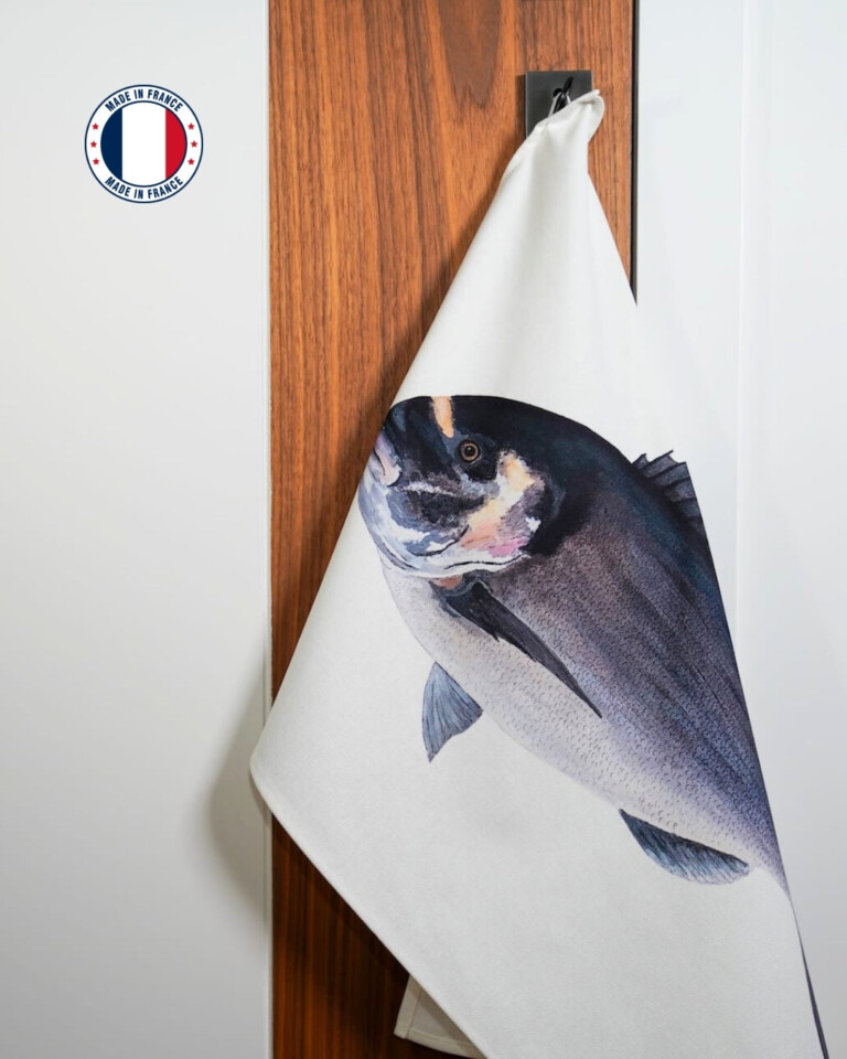 varek.illustrations - Torchon 100% coton : La Dorade Royale