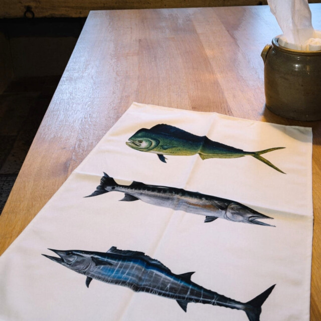 varek.illustrations - Torchon 100% coton : Les Poissons Exotiques