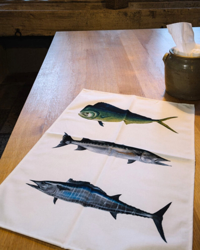 varek.illustrations - Torchon 100% coton : Les Poissons Exotiques