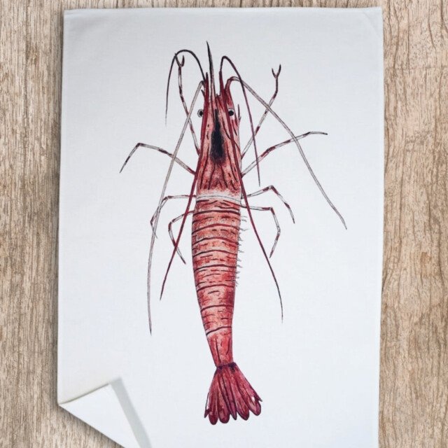 varek.illustrations - Lot de 3 Torchons 100% coton : Le plateau de fruits de mer