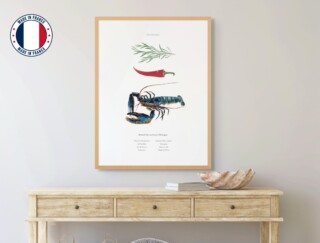 Varek Illustrations - Affiche : La recette du Homard au Beurre d’Estragon