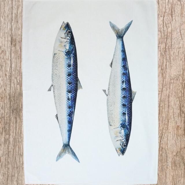 varek.illustrations - Torchon 100% coton : Les Sardines