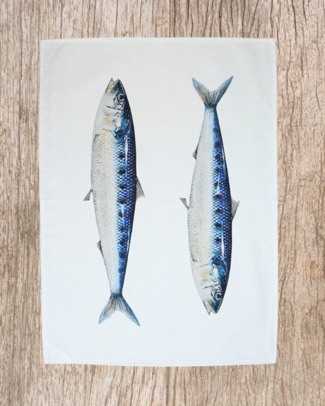 varek.illustrations - Torchon 100% coton : Les Sardines