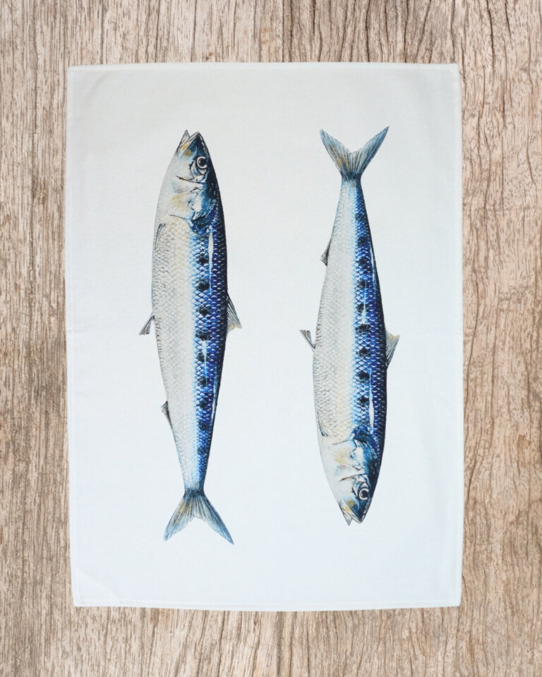 varek.illustrations - Torchon 100% coton : Les Sardines