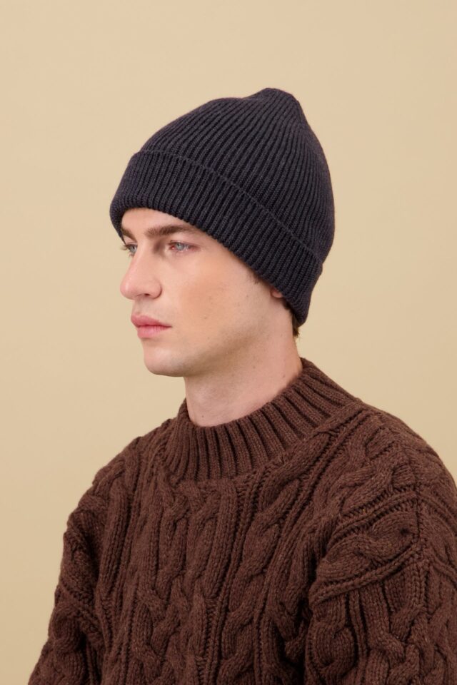 Nitto Knitwear - Bonnet Ara - Anthracite