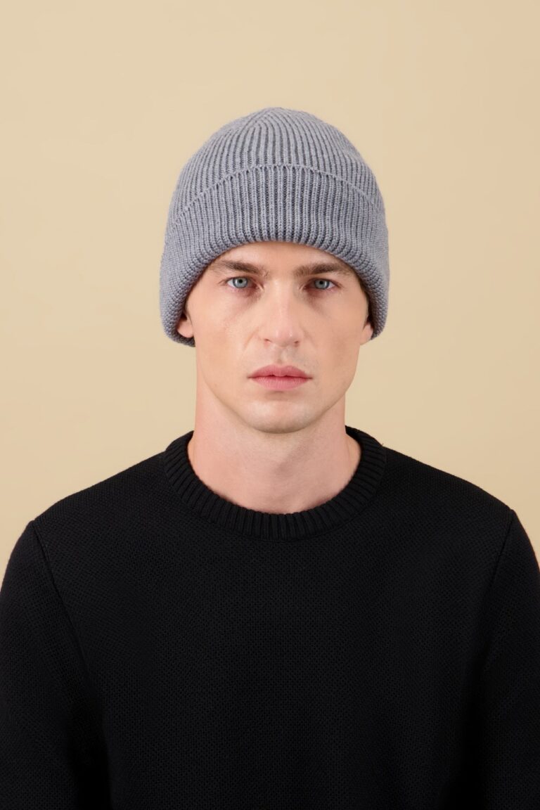 Nitto Knitwear - Bonnet Ara - Gris moyen