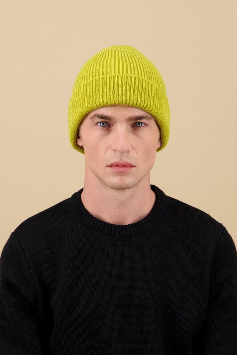 Nitto Knitwear - Bonnet Ara - Jaune Anis