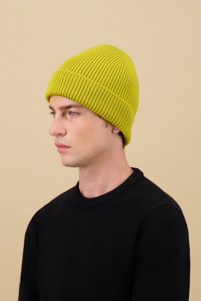 Nitto Knitwear - Bonnet Ara - Jaune Anis