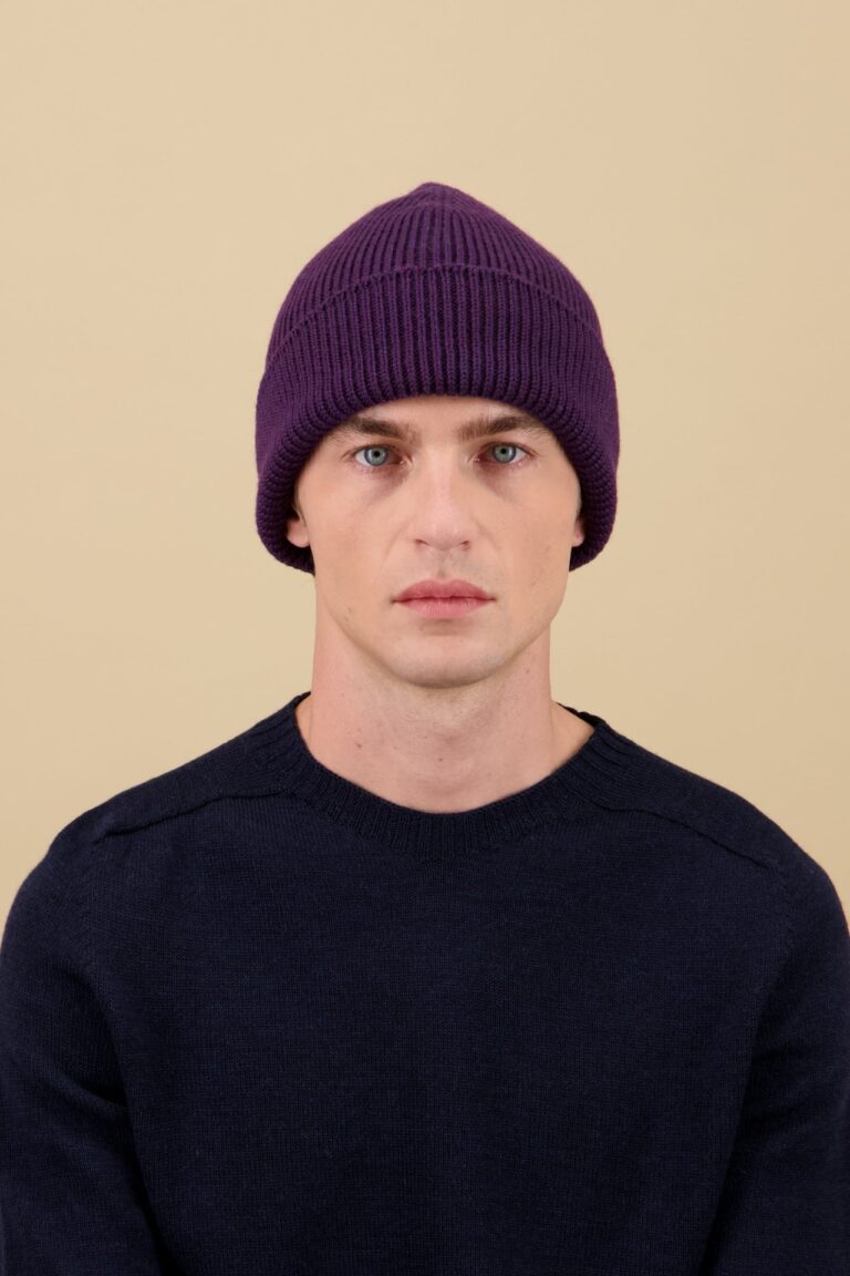 Nitto Knitwear - Bonnet Ara - Lie de vin