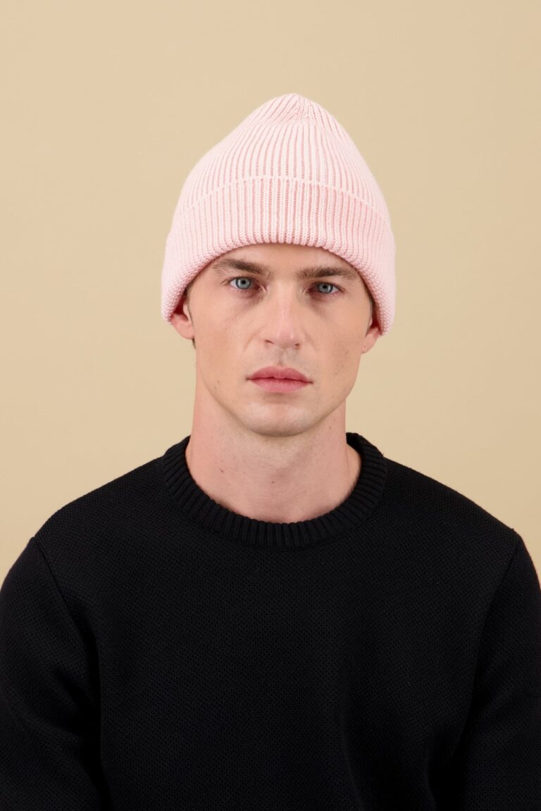 Nitto Knitwear - Bonnet Ara - Rose pâle