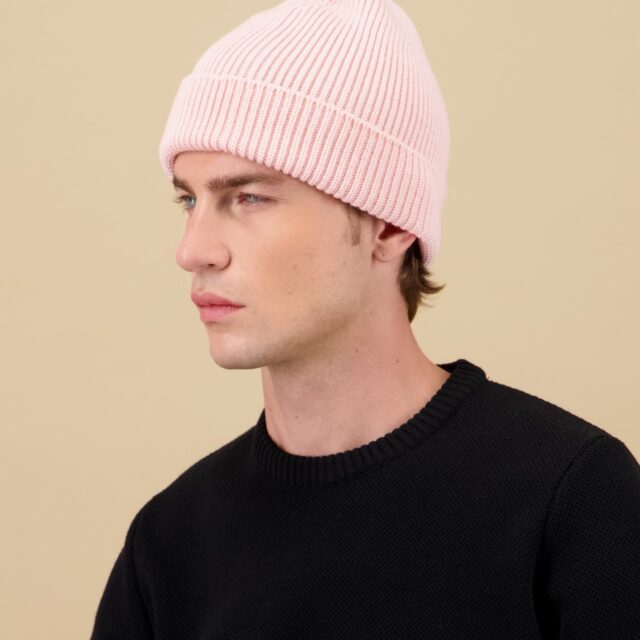 Nitto Knitwear - Bonnet Ara - Rose pâle