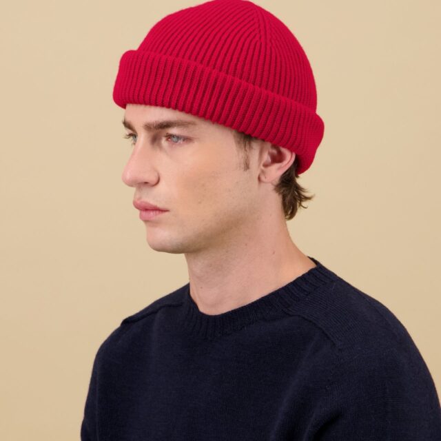 Nitto Knitwear - Bonnet Ara - Rouge Cousteau