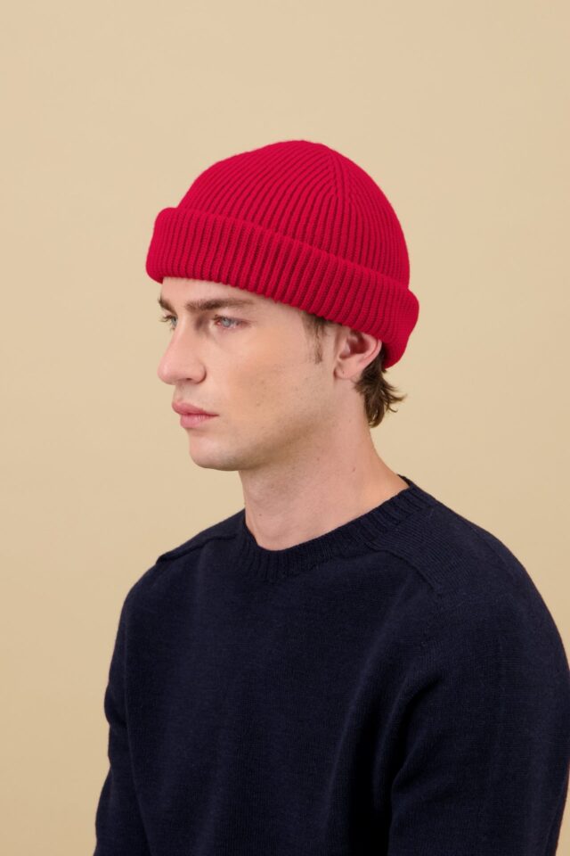 Nitto Knitwear - Bonnet Ara - Rouge Cousteau