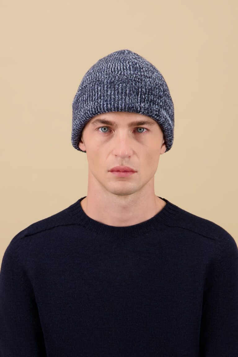 Nitto Knitwear - Bonnet Ara Chiné - Marine / Jean