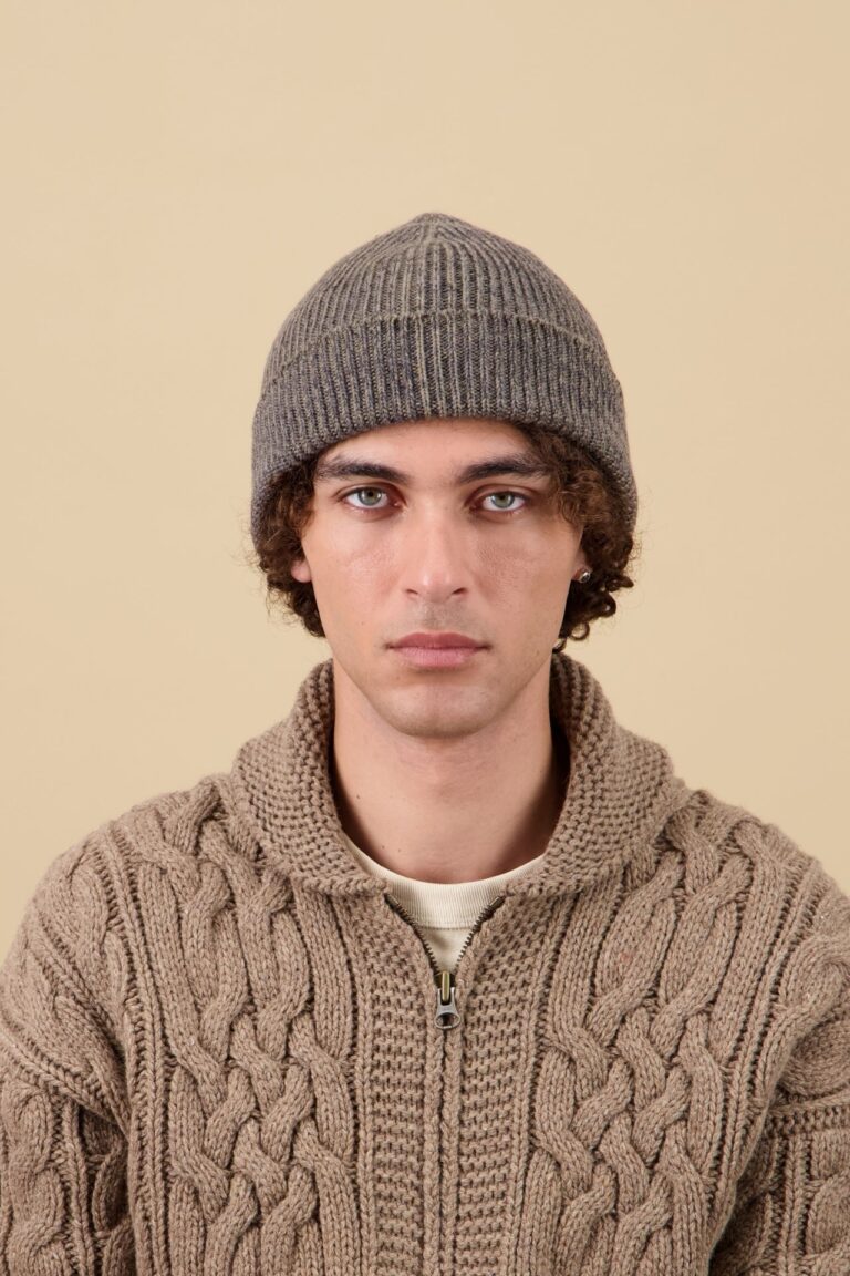 Nitto Knitwear - Bonnet Ara Chiné - Taupe / Kaki