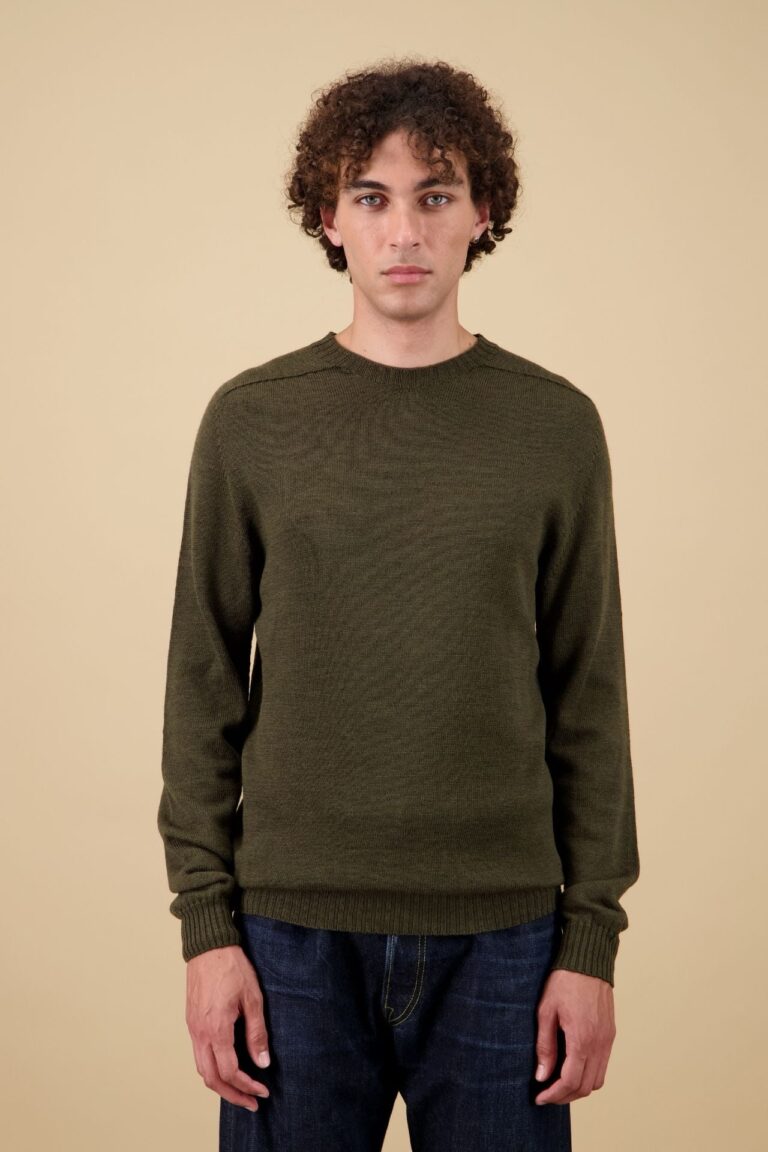 Nitto Knitwear - Pull Aris Col Rond - Kaki