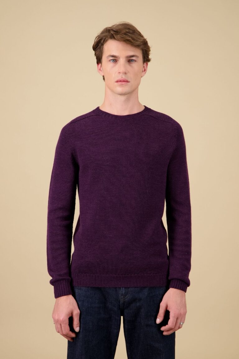 Nitto Knitwear - Pull Aris Col Rond - Prune
