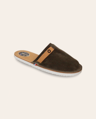 Couleur Tong - Chaussons Cuir ARLY Vert