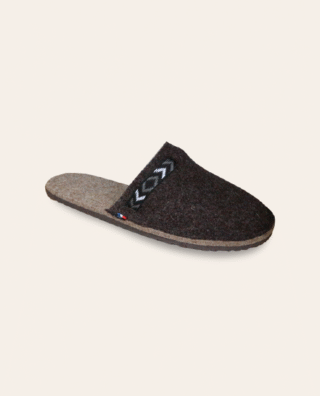 Couleur Tong - Chaussons Laine AVORIAZ Anthracite