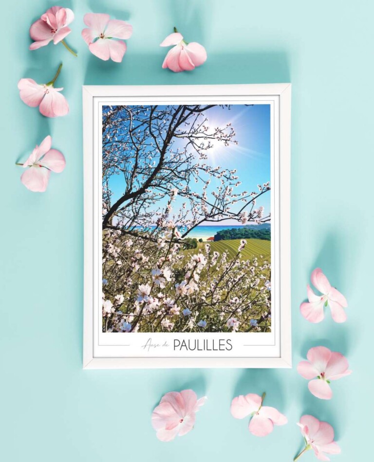 Foliove - Affiche Anse de Paulilles - Amandiers