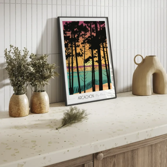 Foliove - Affiche Arcachon Plage Pereire