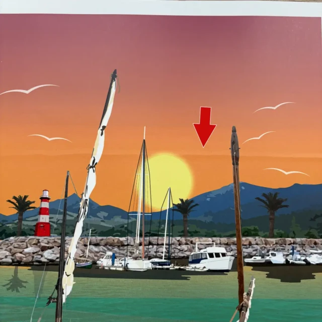 Foliove - Affiche Argelès sur Mer Port (Édition imparfaite 30x42 cm)