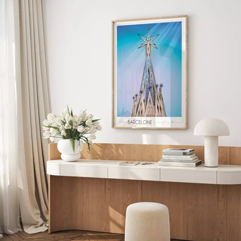Foliove - Affiche Barcelone Sagrada Familia Tour de Marie