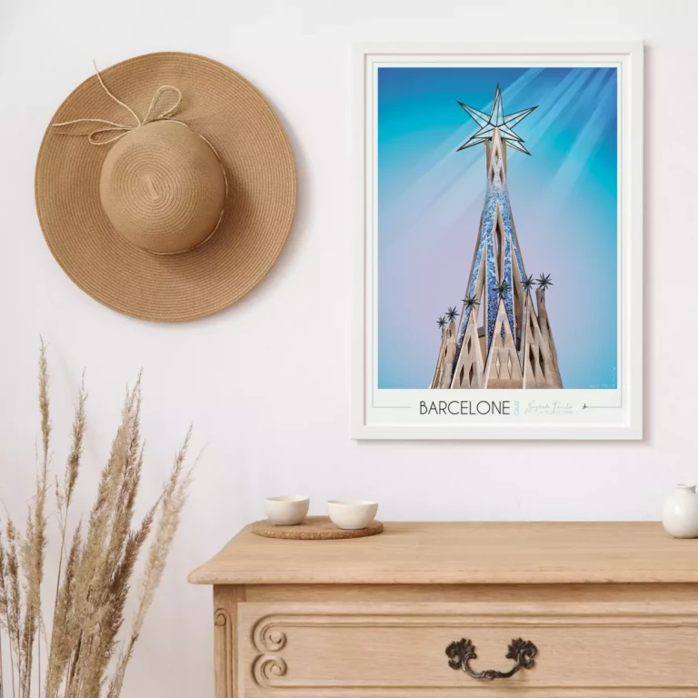 Foliove - Affiche Barcelone Sagrada Familia Tour de Marie