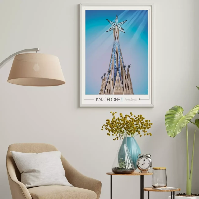 Foliove - Affiche Barcelone Sagrada Familia Tour de Marie