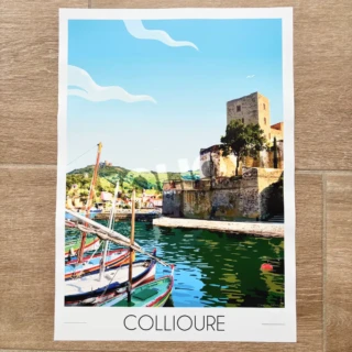 Affiche Collioure chateau 30x42 imparfaite