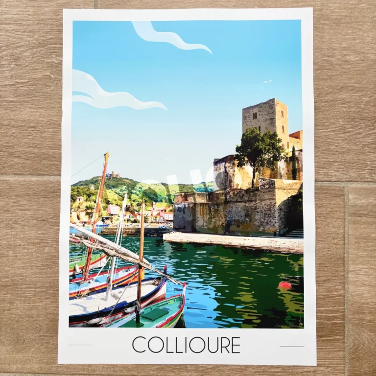 Foliove - Affiche Collioure Château Royal (Édition imparfaite 30x42 cm)