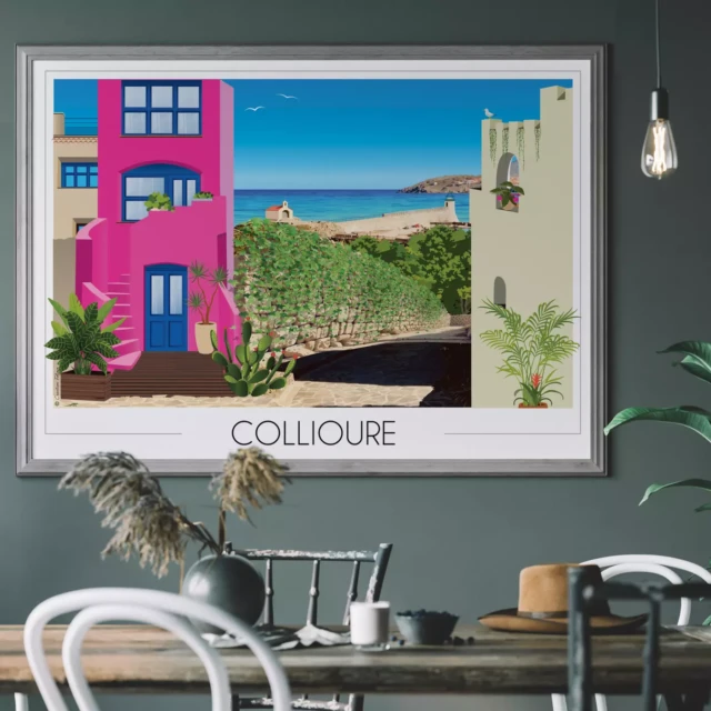 Foliove - Affiche Collioure - Quartier du Mouré