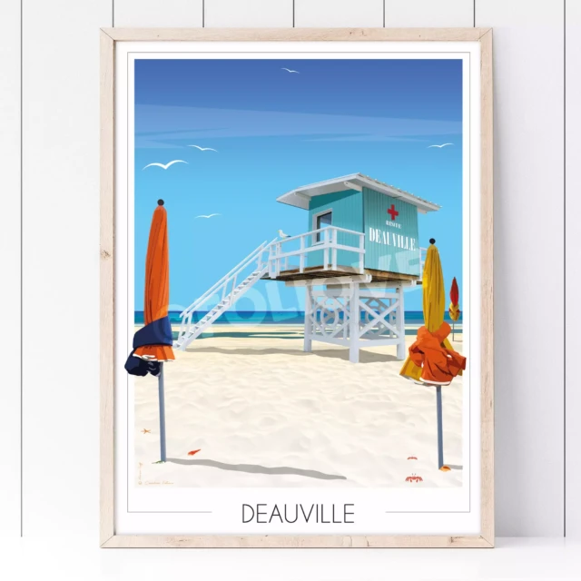 Foliove - Affiche Deauville Plage