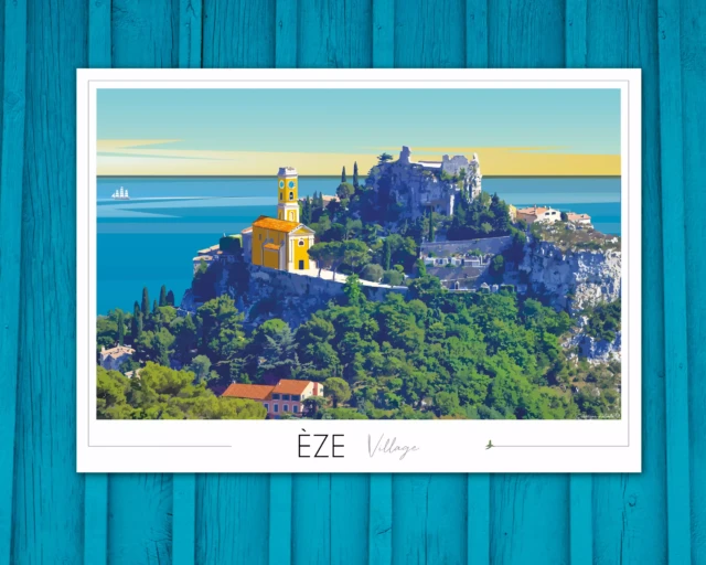 Foliove - Affiche Èze village