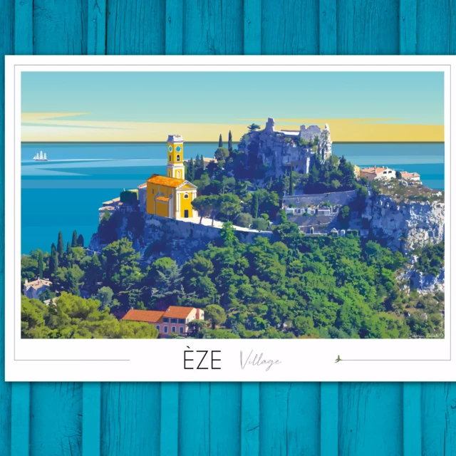 Foliove - Affiche Èze village
