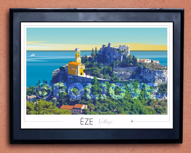 Foliove - Affiche Èze village