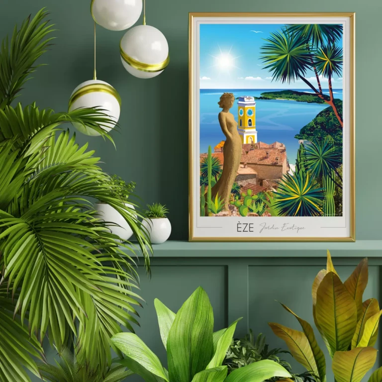 Foliove - Affiche Eze Jardin Exotique