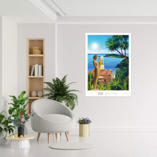 Foliove - Affiche Eze Jardin Exotique