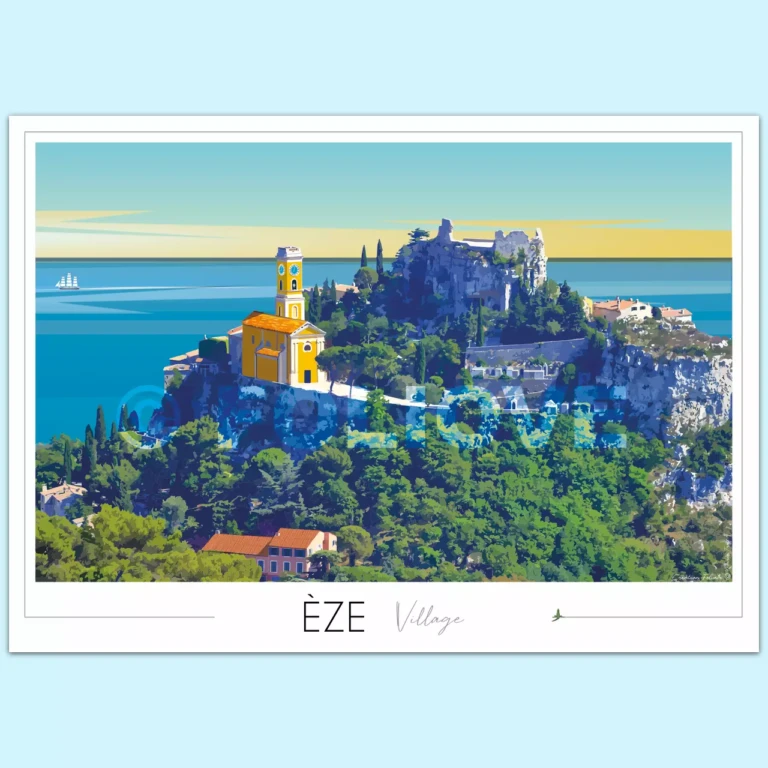 Foliove - Affiche Èze village