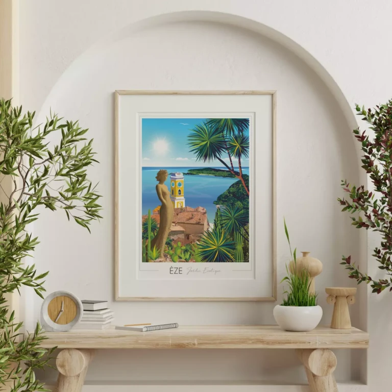 Foliove - Affiche Eze Jardin Exotique