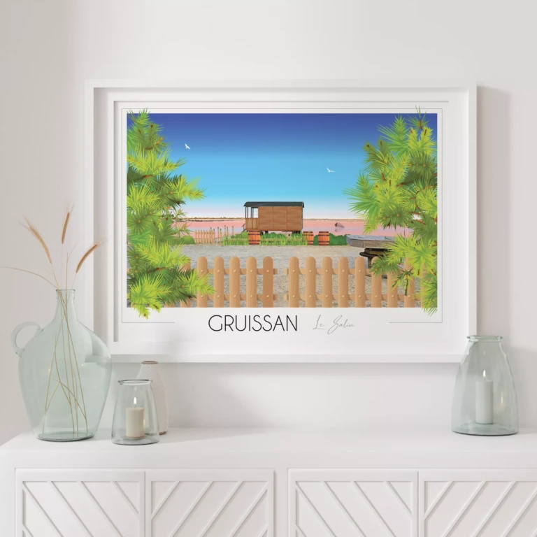 Foliove - Affiche Salin de Gruissan - Roulotte