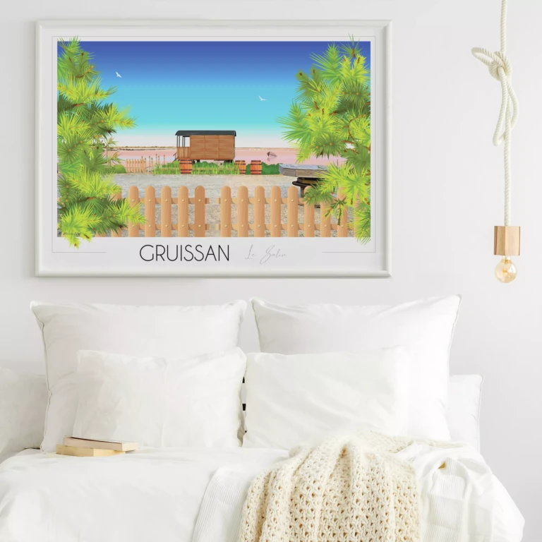 Foliove - Affiche Salin de Gruissan - Roulotte