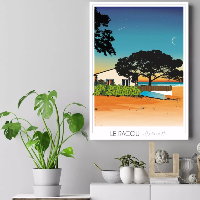 Foliove - Affiche Le Racou - Argelès sur Mer