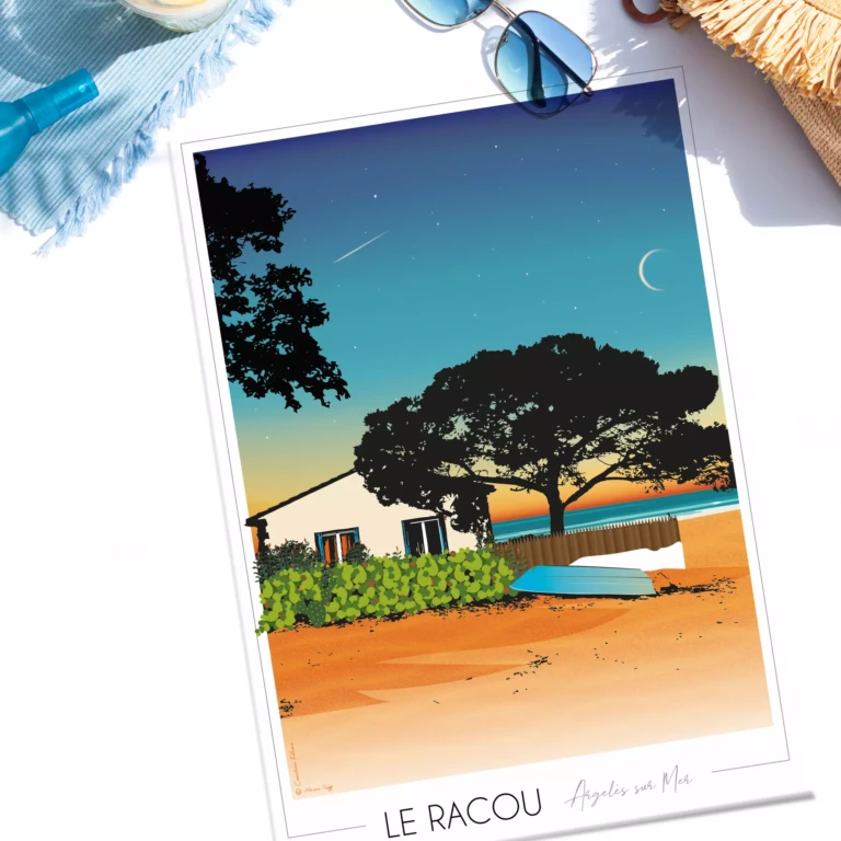 Foliove - Affiche Le Racou - Argelès sur Mer