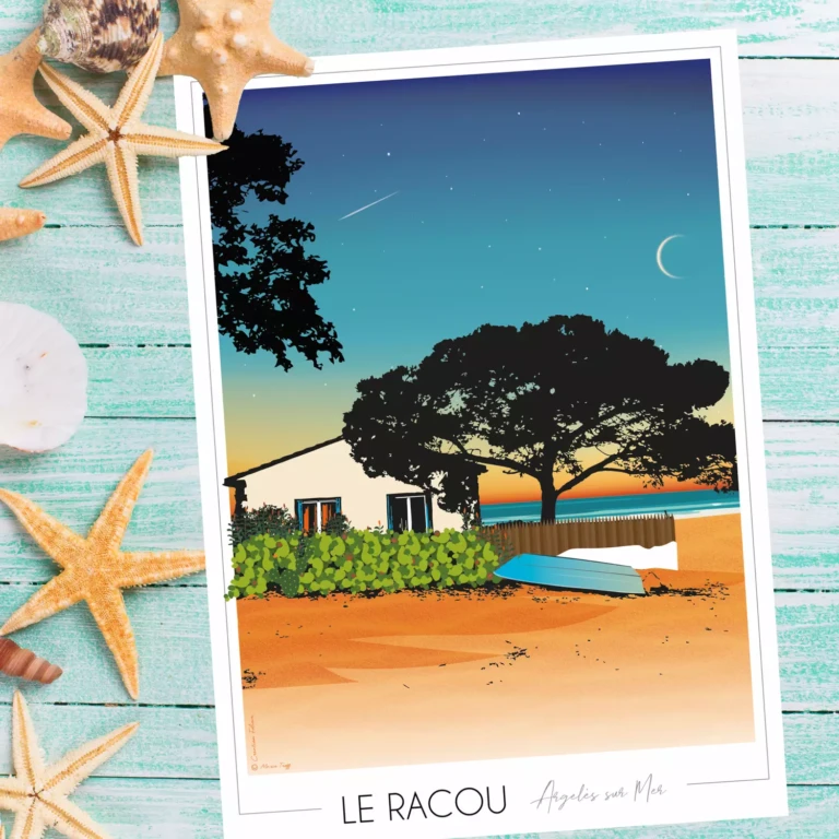 Foliove - Affiche Le Racou - Argelès sur Mer